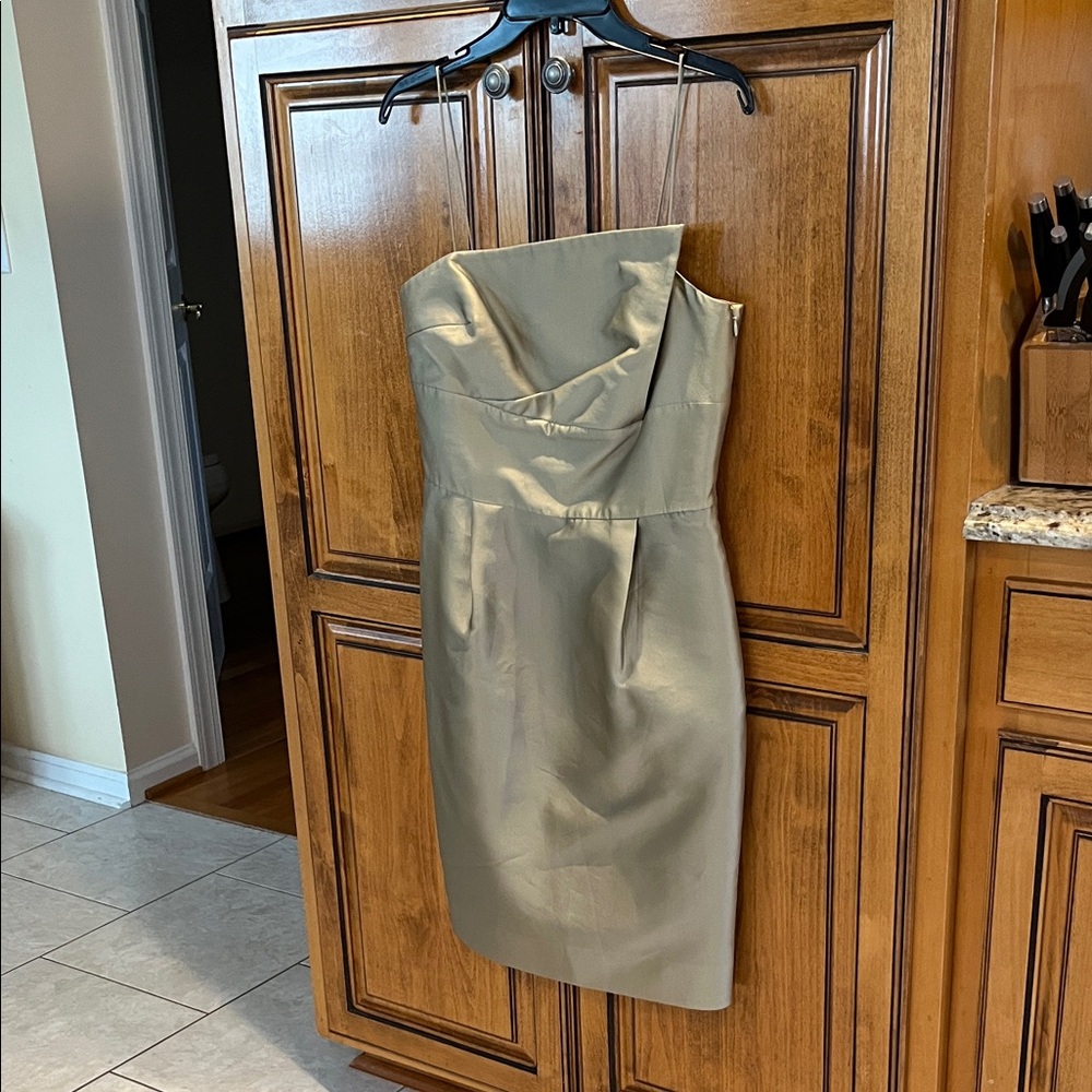 Etcetera cocktail  Gold Dress poly/silk gorgeous dress worn once! Size 8!